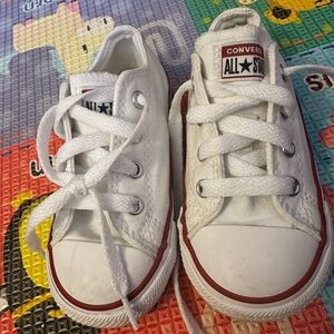 Converse Kids' White and Red Sneakers